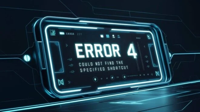 errordomain=nscocoaerrordomain&errormessage=could not find the specified shortcut.&errorcode=4